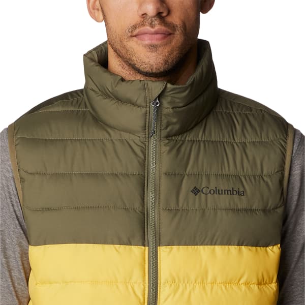 Doudoune randonnée COLUMBIA POWDER LITE VEST GOLDEN NUGGET/STONE GREEN
