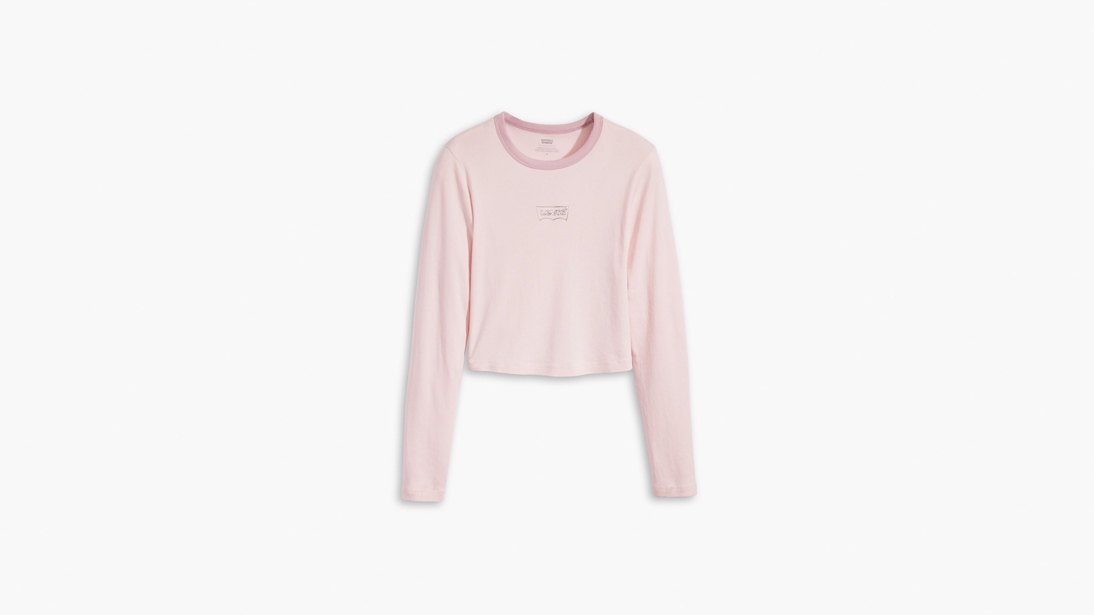 T-shirt manche longue graphique Mini Ringer - Chrome Outline Batwing Mauve Chalk - Rose