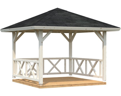 Palmako Betty paviljoen, 9,0 m², vierkant, met leuning, zonder vloer (300 x 300 cm), dompelgegrond