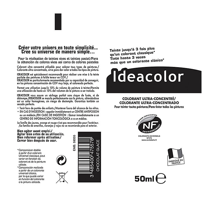 Colorant Ideacolor chocolat glacé 50ml