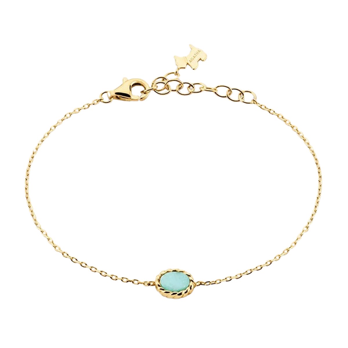 Bracelet Agatha Atma doré amazonite