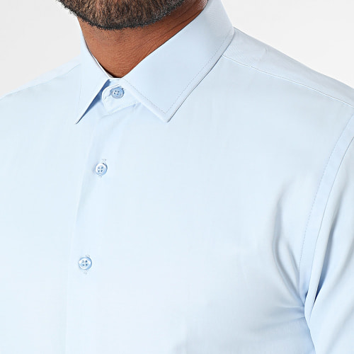 Lot De 2 Chemises Manches Longues 239 235 Blanc Bleu Clair