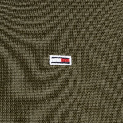 Pull homme Col V Kaki TOMMY HILFIGER