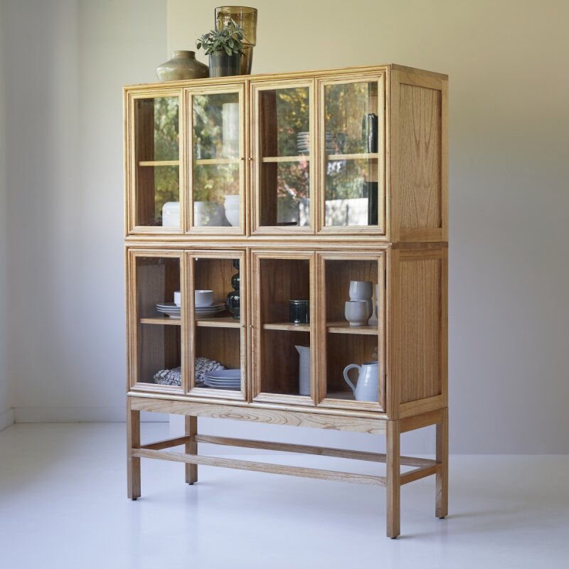 Vitrine double Alex en mindi H 160 cm