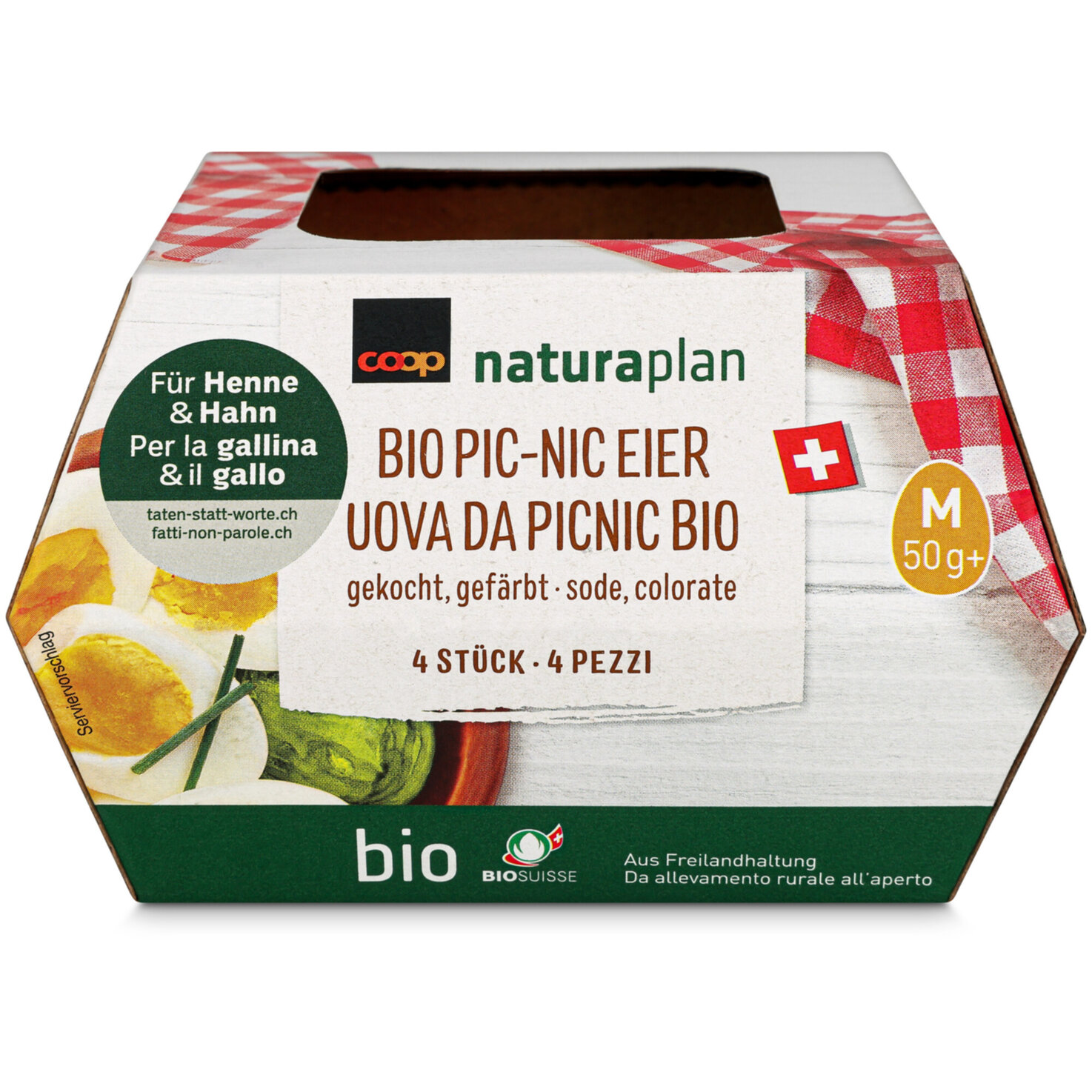 Naturaplan Bio Schweizer Pic-Nic Eier 50g+ 4 Stück