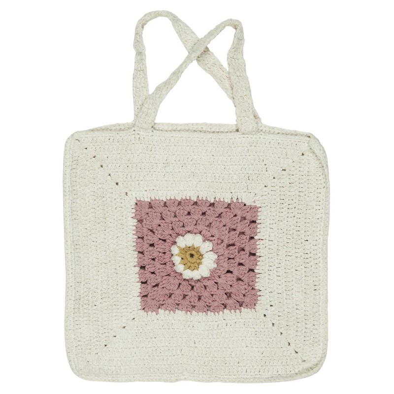 Ib Laursen<br>Totebag Hæklet taske Blomst