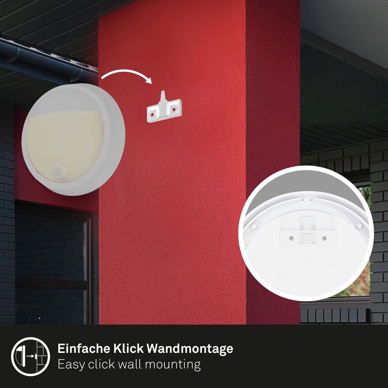 Briloner Akku-Außenwandleuchte