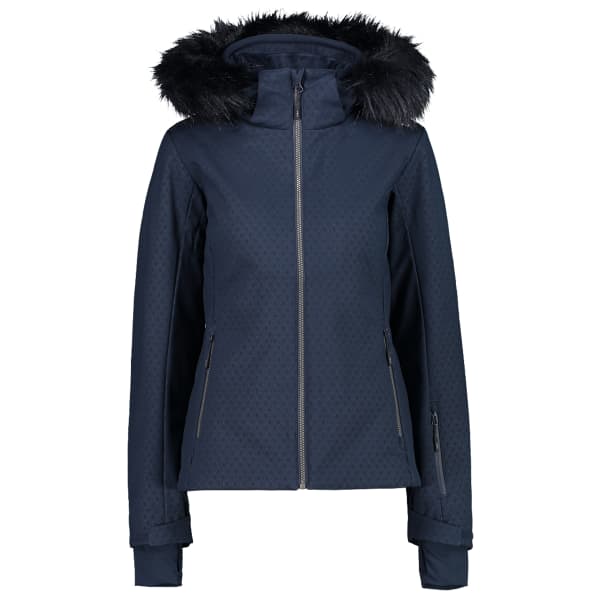 Veste de ski CMP WOMAN JKT ZIP HOOD BLACK BLUE
