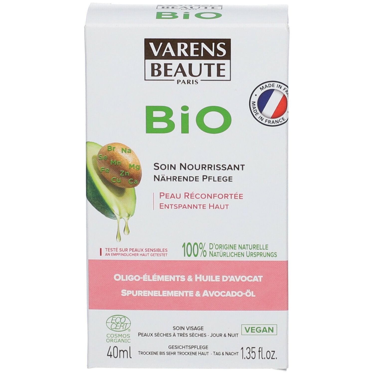 VARENS BEAUTE PARIS Nourishing Care With Trace Elements & Avocado Oil Bio