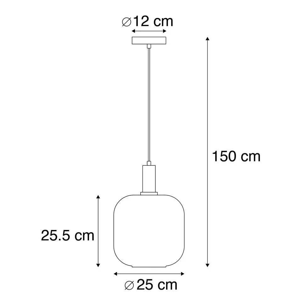 Qazqa hanglampen zuzanna grijs e27
