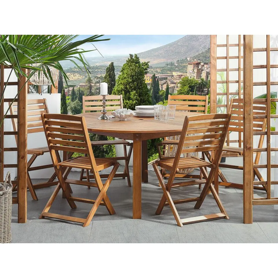 TOLVE - Tuinmeubel set - Lichte houtkleur - Acaciahout