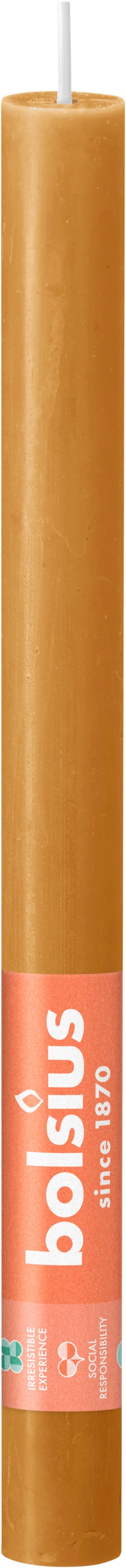 Bolsius dinerkaars Rustiek Shine geel 13 uur D 2,3 H 27 cm