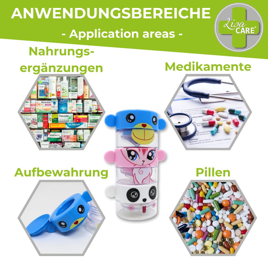 LisaCare Tabletten Mörser 5cm x 4cm PillenCrusher - Fuchs