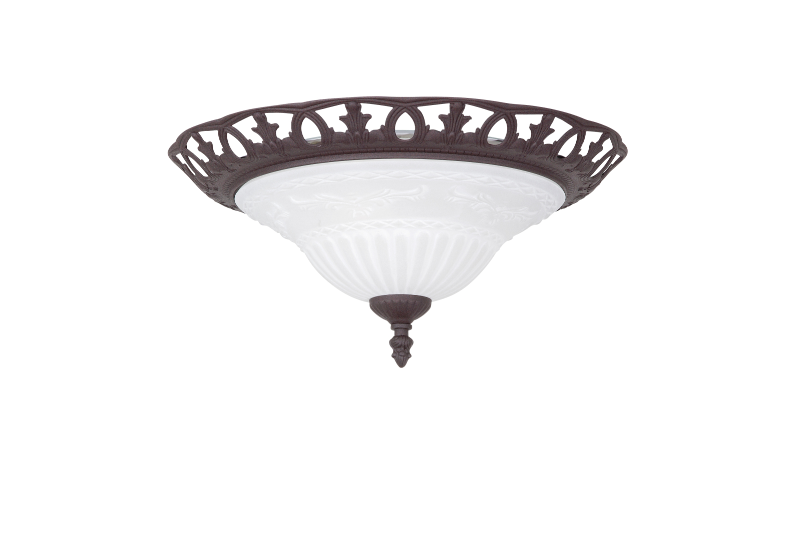 Deckenleuchte - rostfarbig-weiß - Ø 38 cm