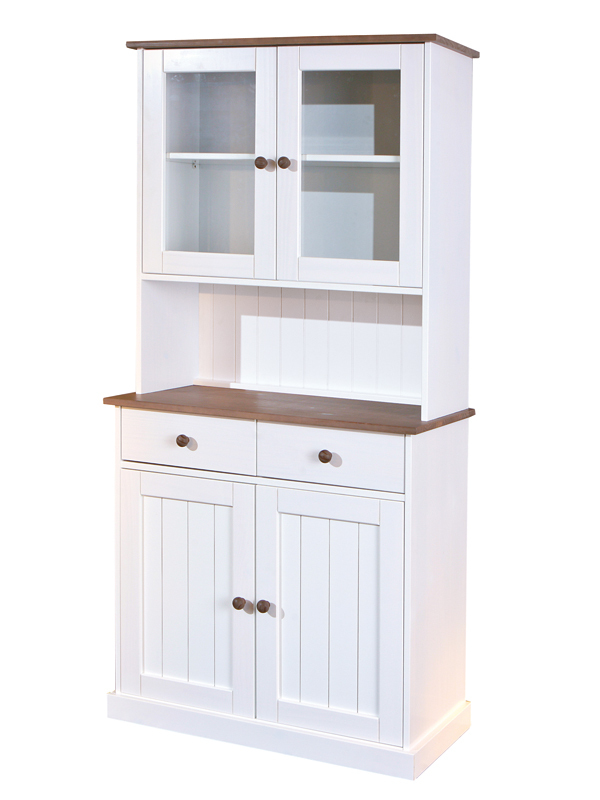 Buffet WESTERLAND 5.2 - weiß-braun - Massivholz - 191 cm