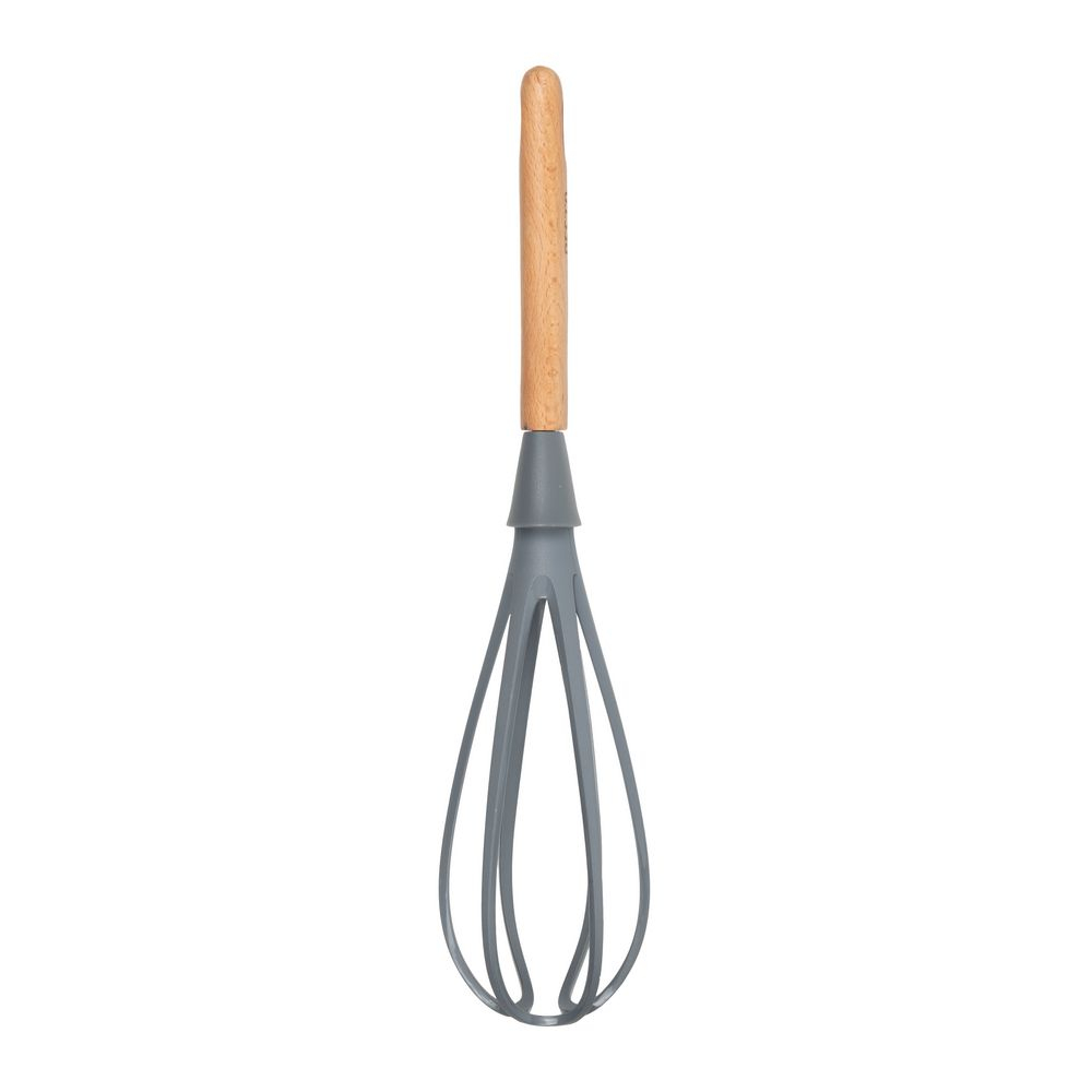 Subra Holz Hand Schwingbesen Rühr Schneebesen zum Kochen / Backen (94205) - Braun / Grau