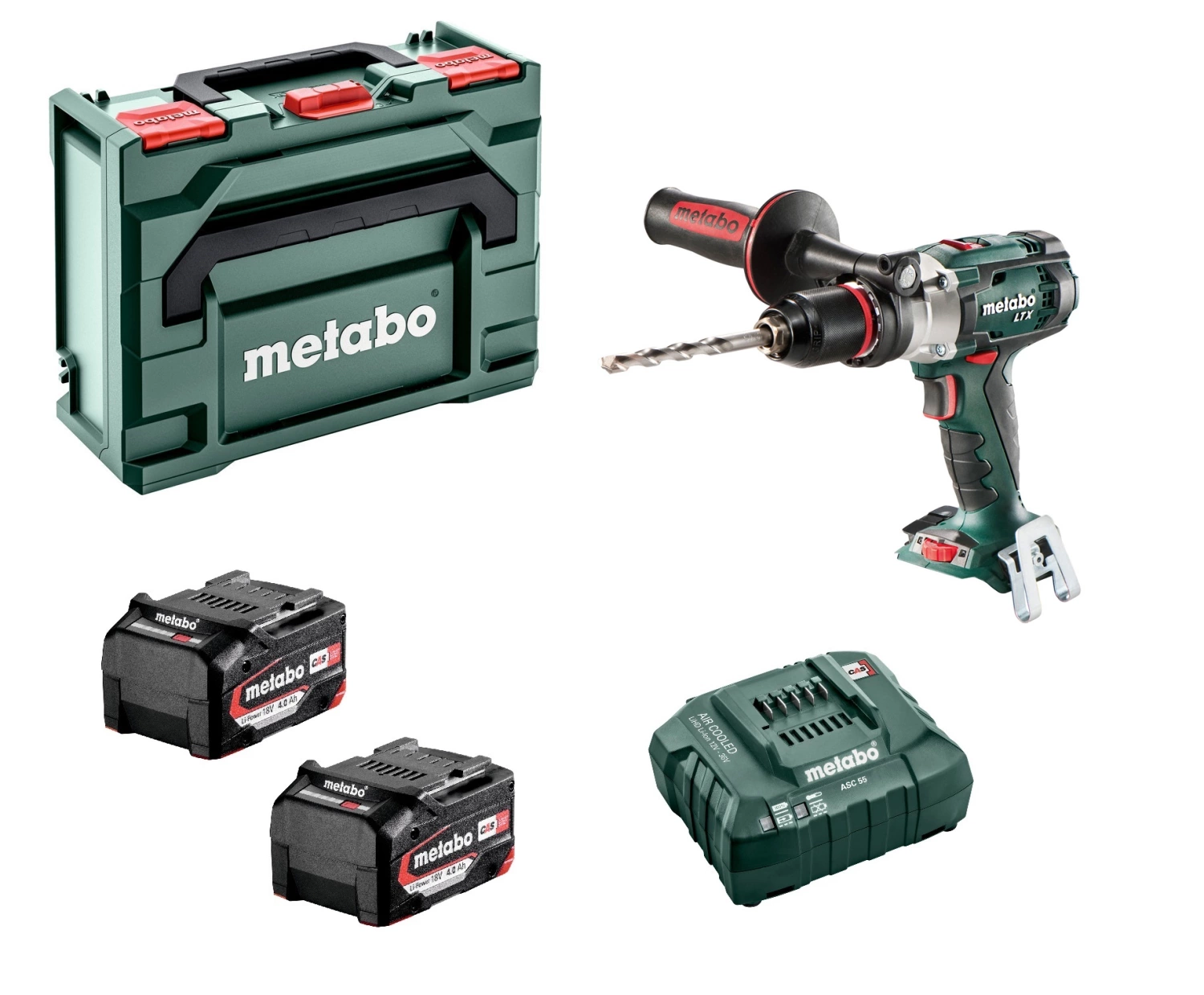 Metabo SB 18 LTX Impuls 18V Li-Ion accu klopboor- /schroefmachine set (2x Li-Power 4.0Ah accu) in metaBOX