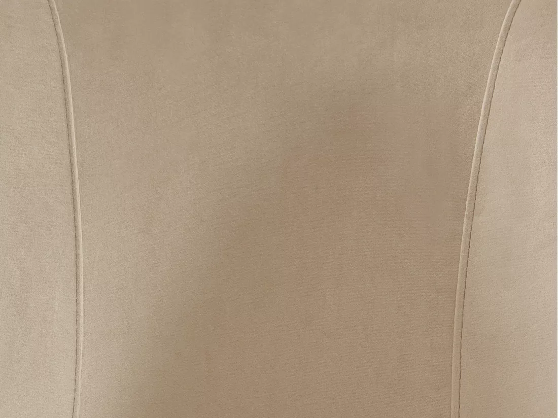 Lot de 6 chaises en velours et métal doré - Beige - POLPONA