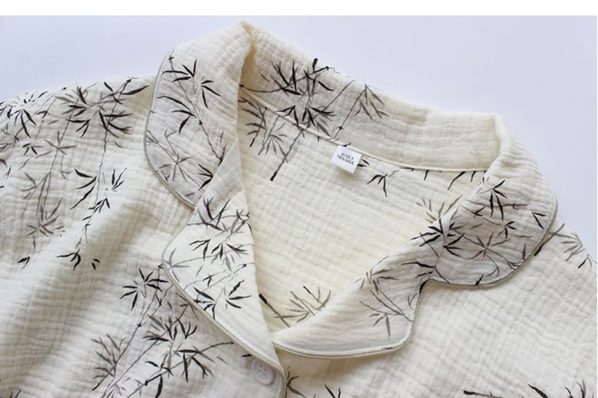 Dogini - Koppel bijpassende pyjamaset met bamboeprint (verschillende ontwerpen)