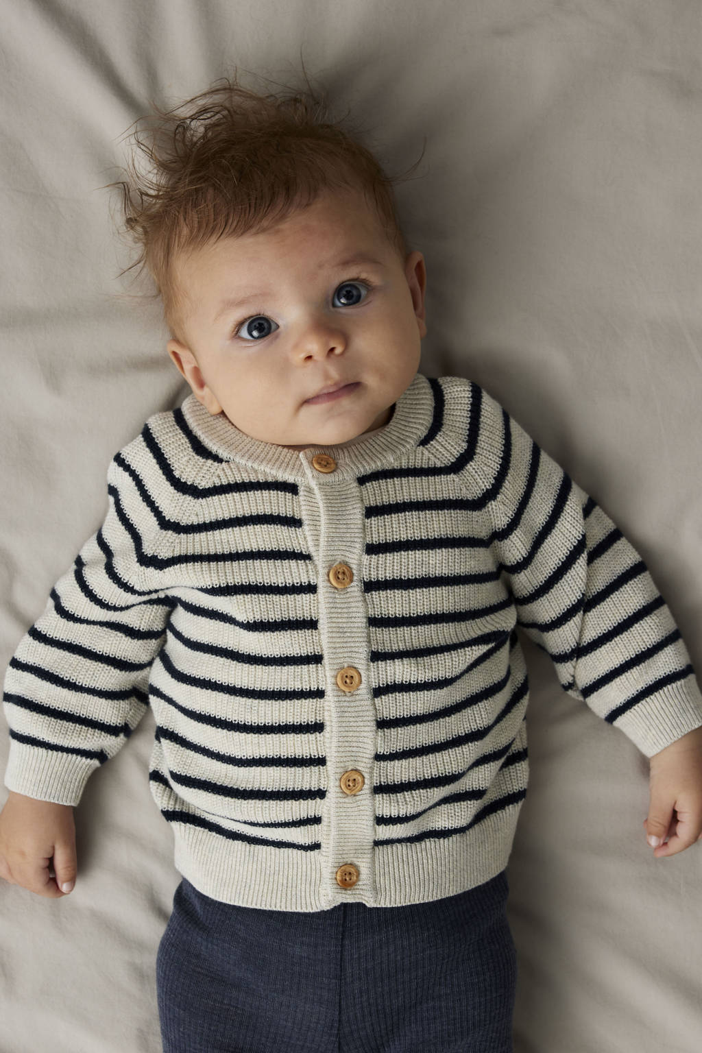 NAME IT vest beige grof gebreid