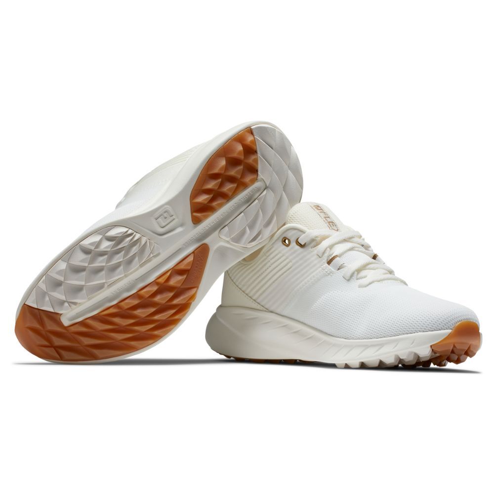 Flex Golfsko Dame Hvit/Beige