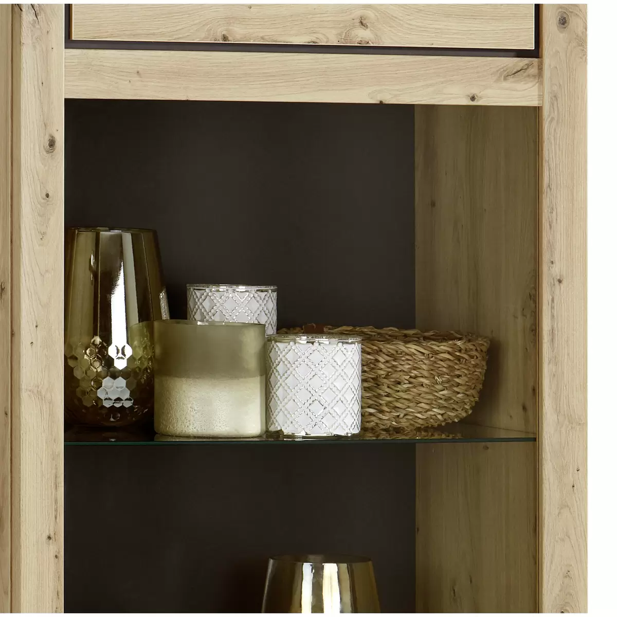 Vitrine Harvey Artisan Eiche,anthrazit