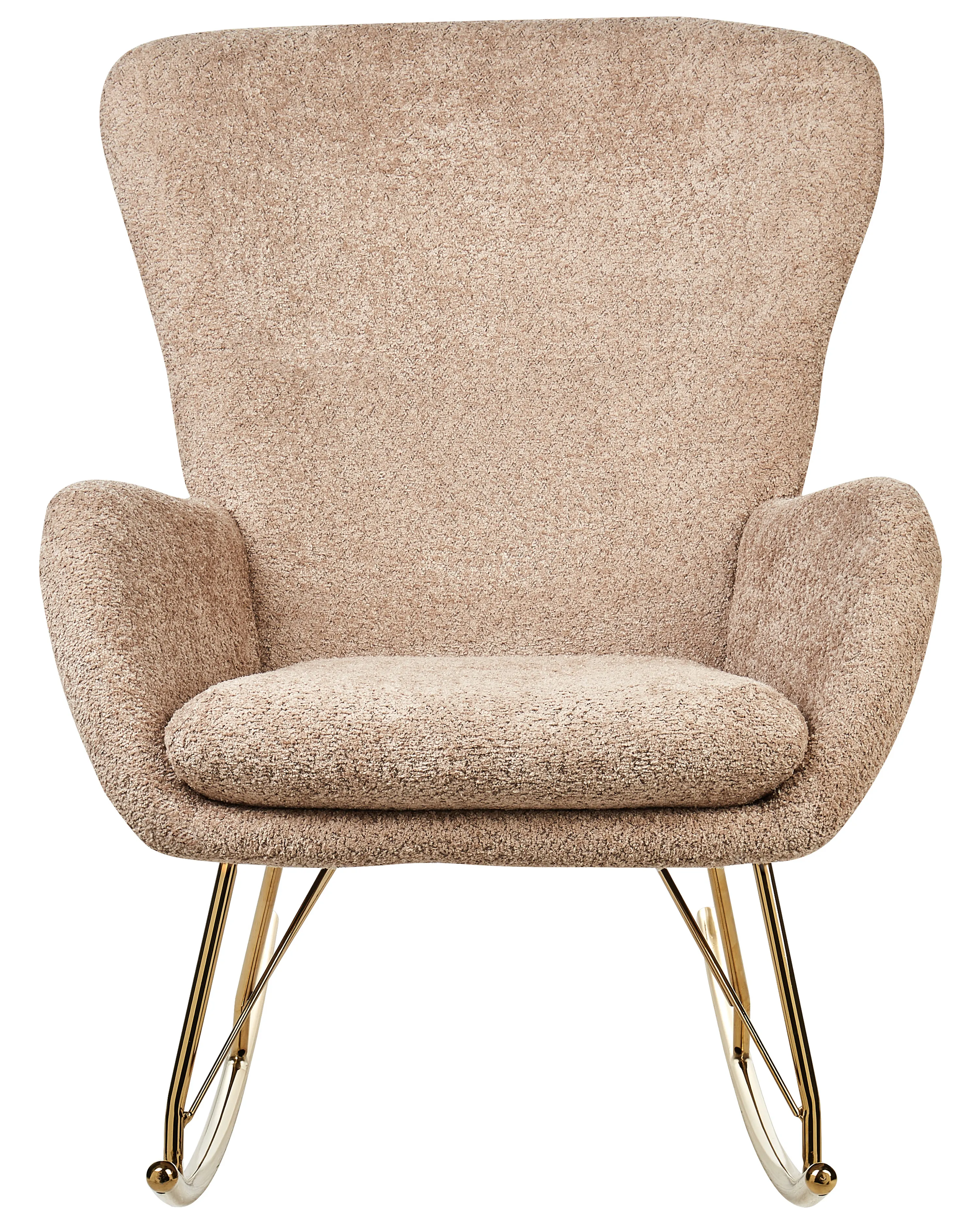 Schommelstoel ANASET Bouclé Zandbeige