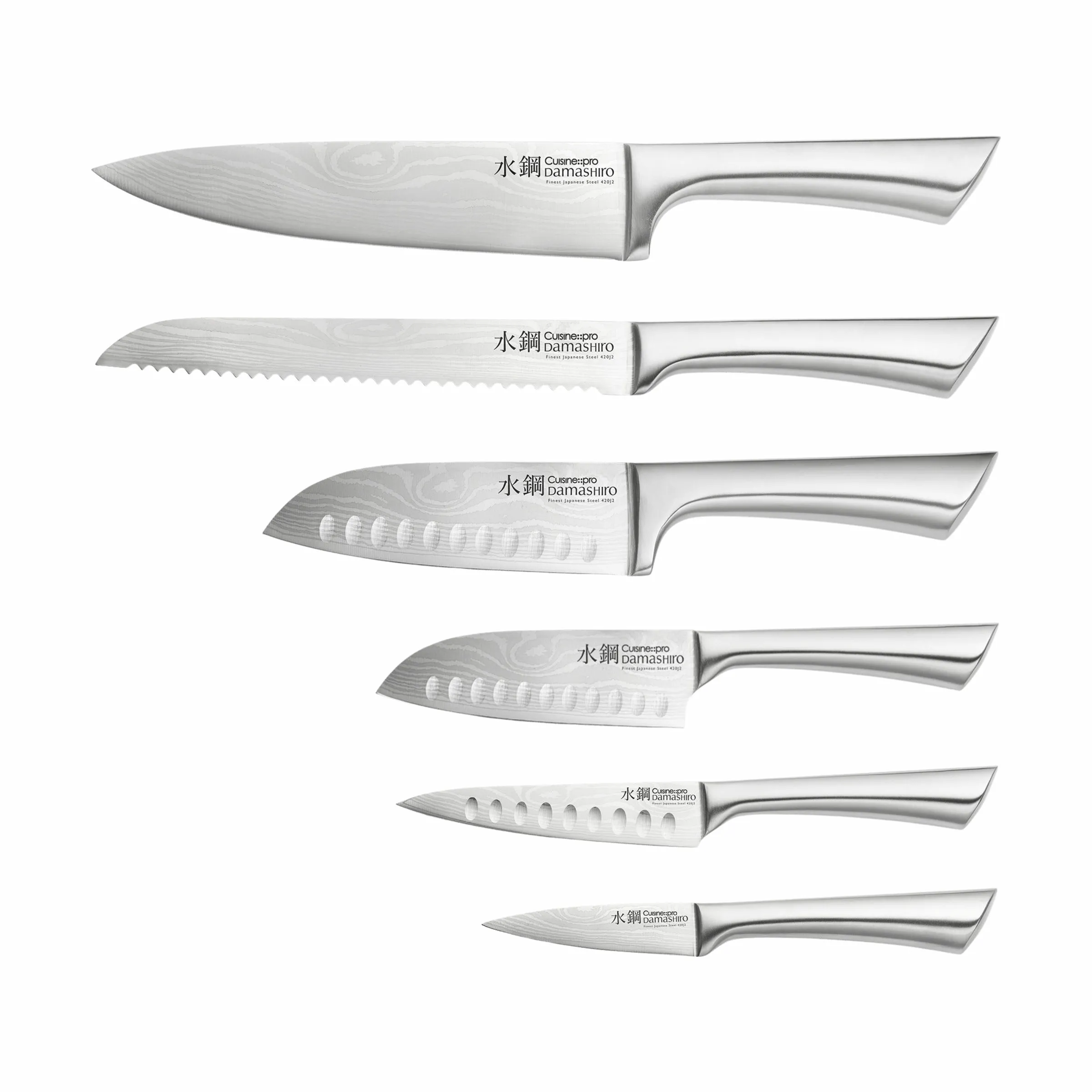 THE CUSTOM CHEF™ Damashiro® Kinzoku Knivblok - 7 dele
