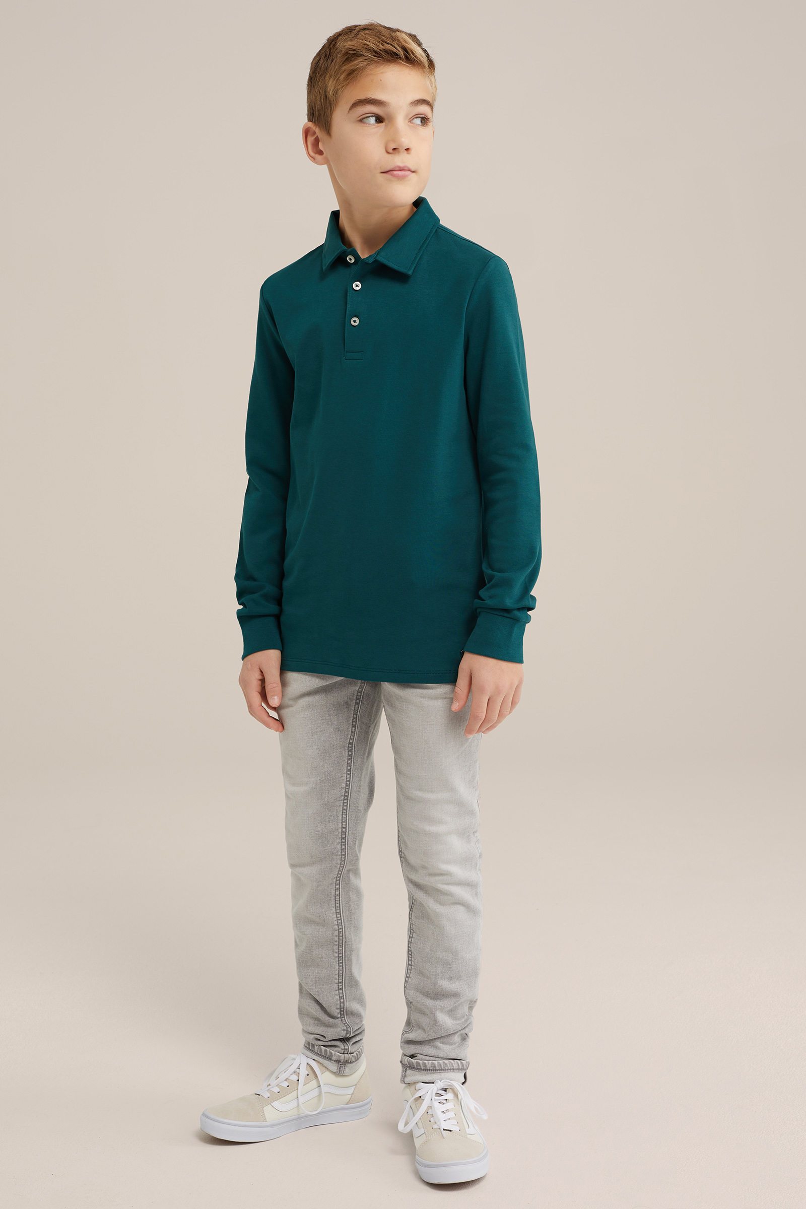Jongens polo WE Fashion Donkergroen