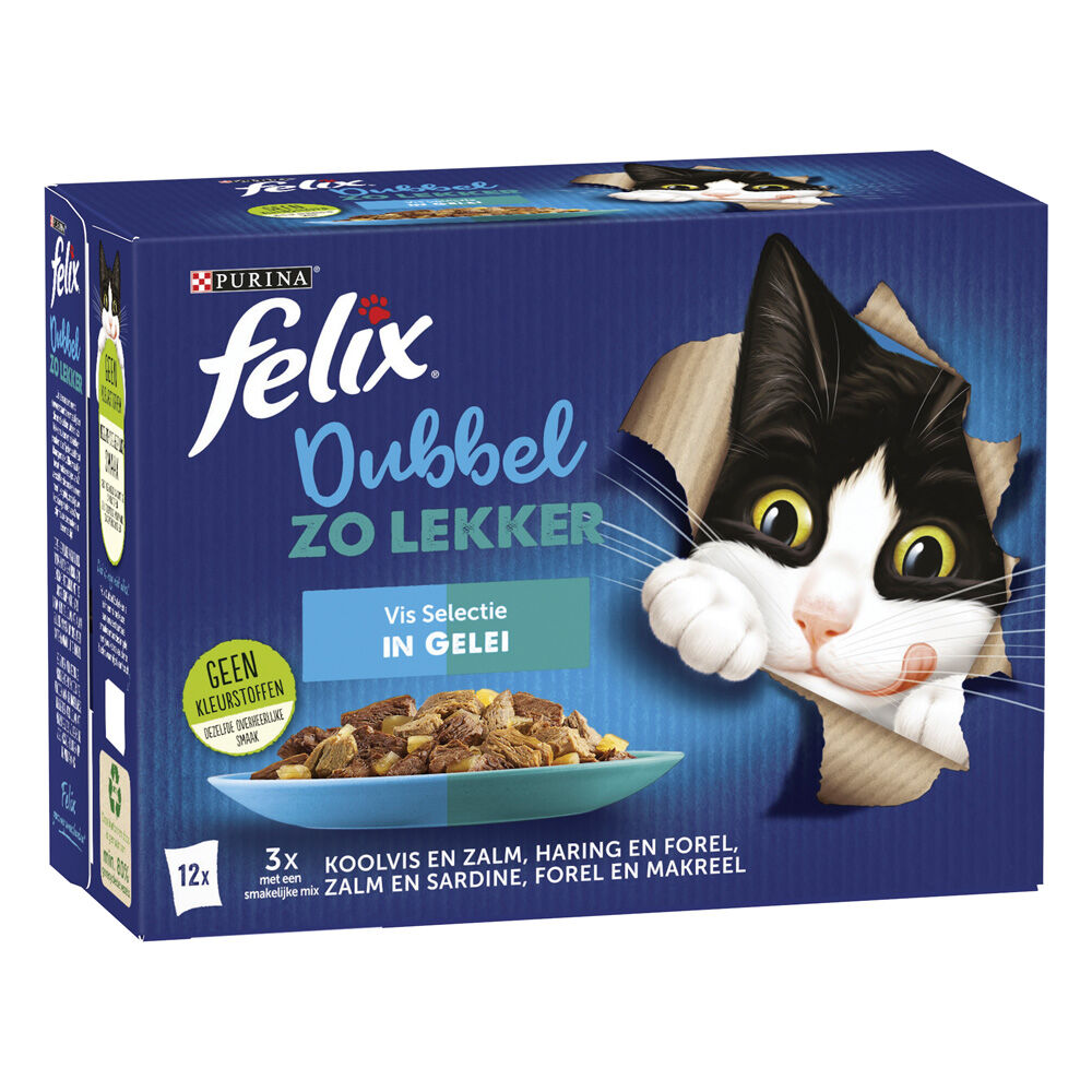 Felix Vis - Kattenvoer - 12x85 gram - 1020 Gram - zalm, vis