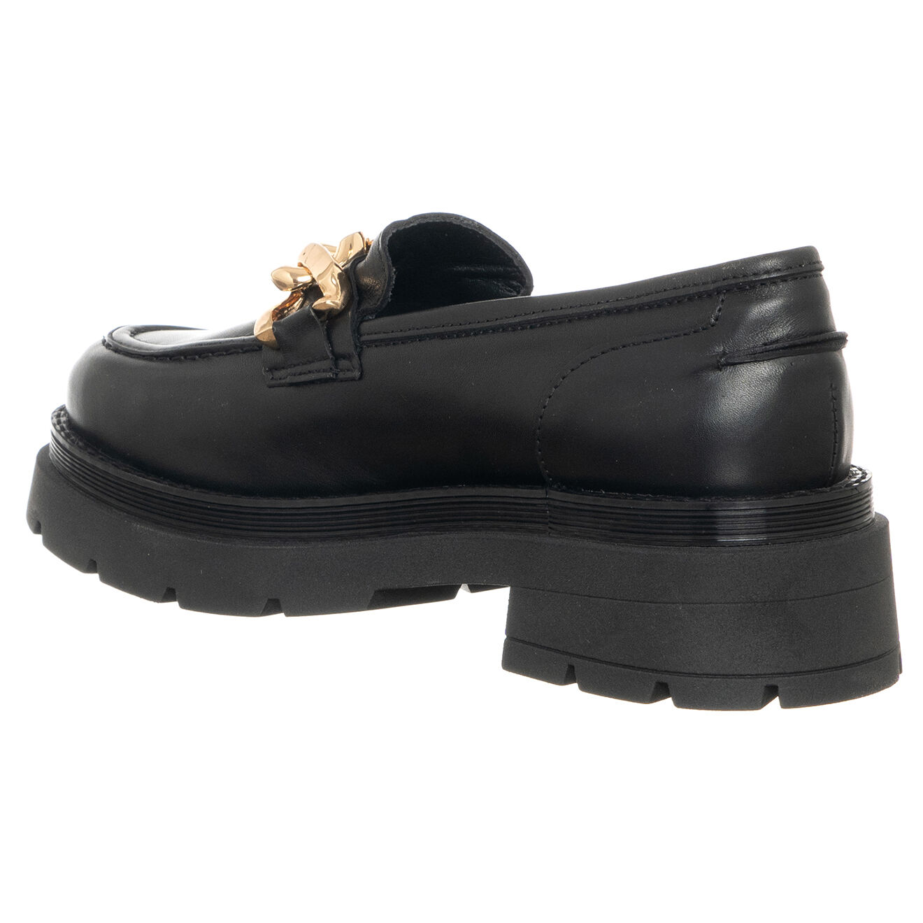 Loretta Pettinari Mocassins en Cuir Naplak noirs - Talon 4.5 cm