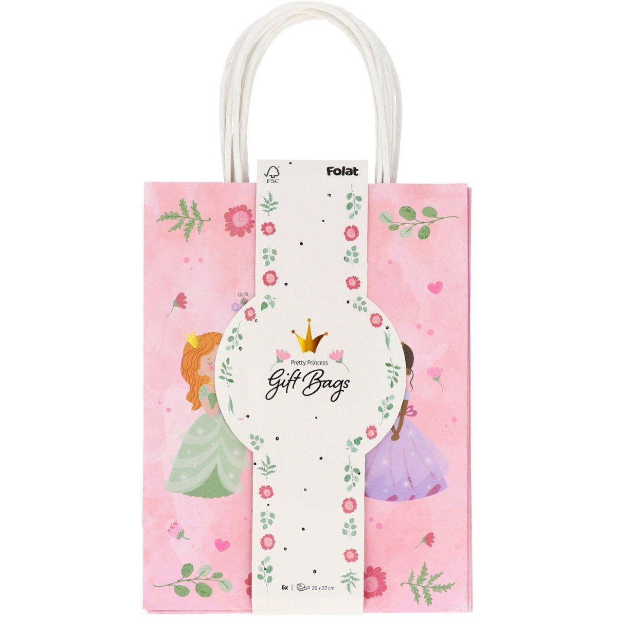 Prinsessen Uitdeeltasjes 27cm 6st
