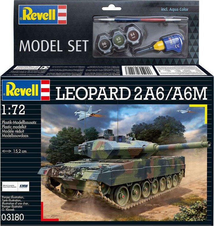 Revell - Leopard 2A6/A6M Kampvogn Byggesæt - 1:72 - 63180