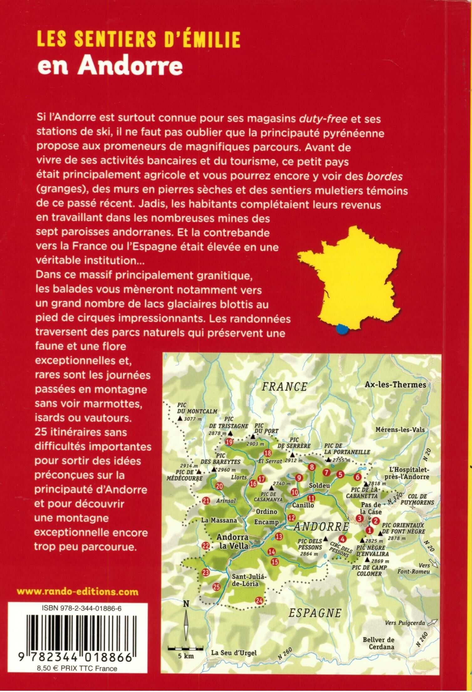 RANDO EDITIONS - SENTIERS EMILIE EN ANDORRE