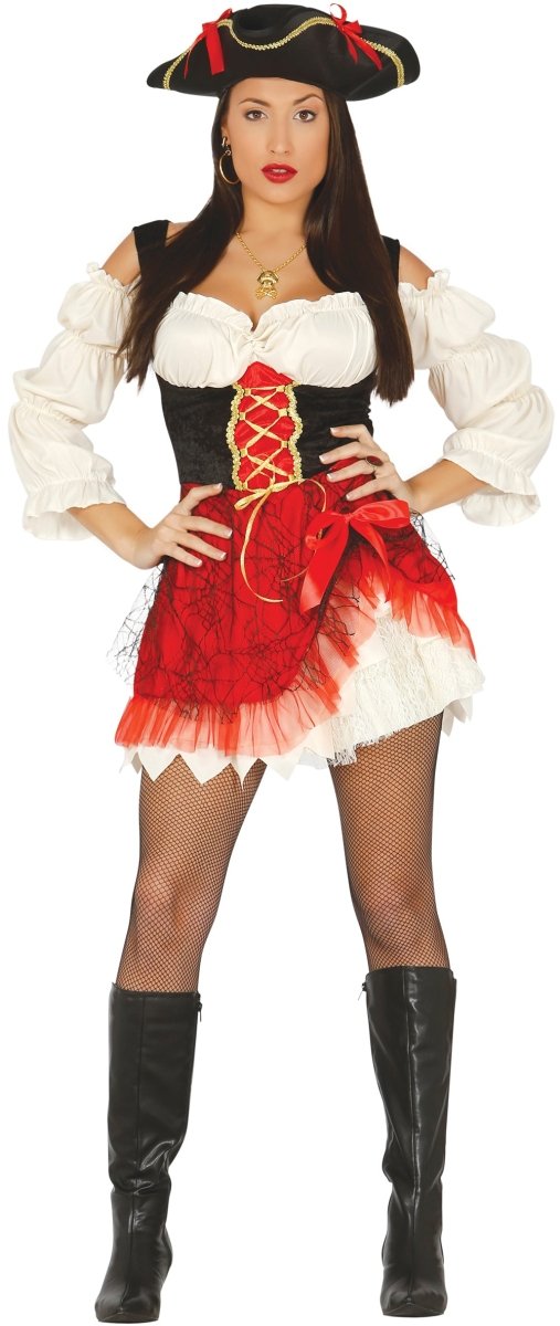 Piratenpak Dames Rood