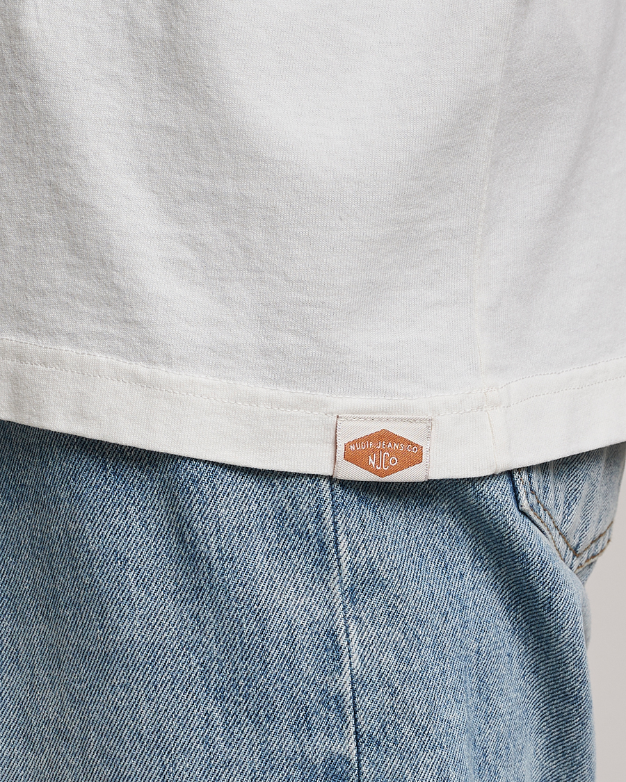 Nudie Jeans Uno Everyday Crew Neck T-Shirt Chalk White