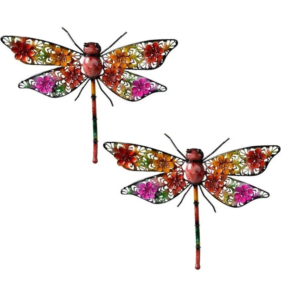 Decoris Tuindecoratie - libelle - metaal - 27 x 33 cm