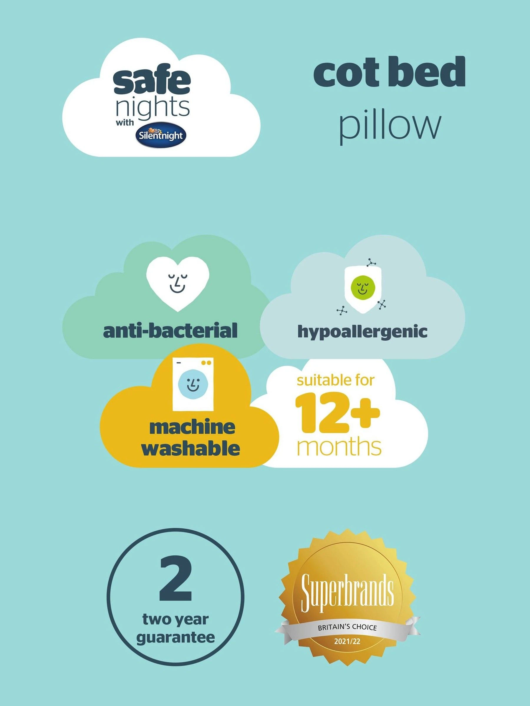 Silentnight - Safe Nights anti-allergeen katoenen kussen
