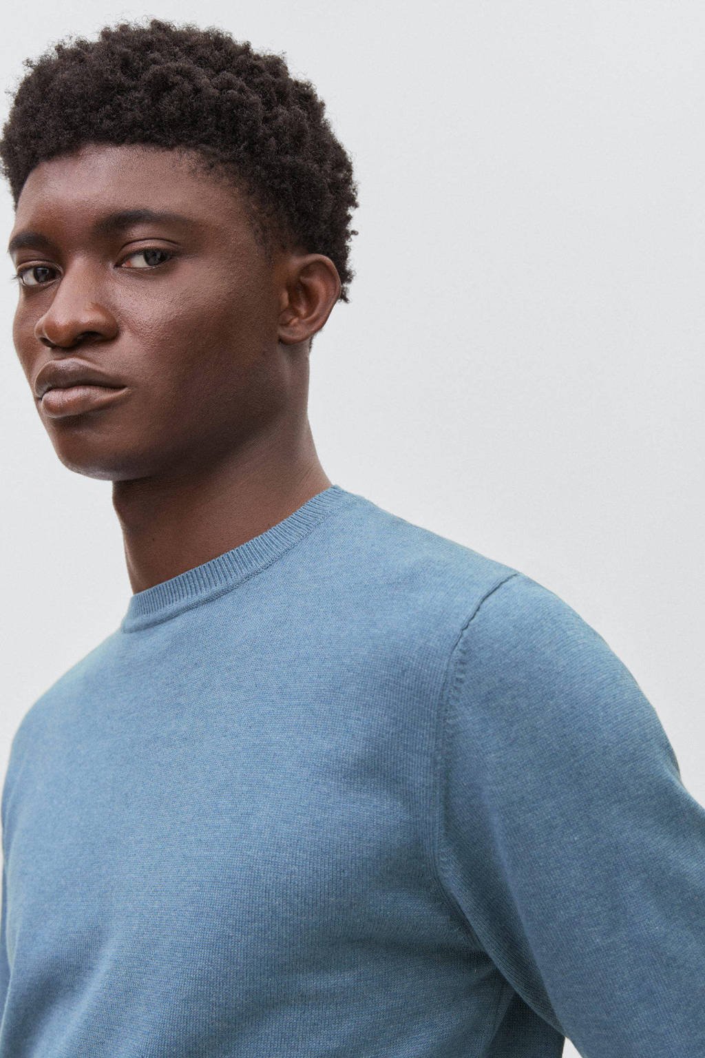 MANGO TEEN trui blauw fijn gebreid