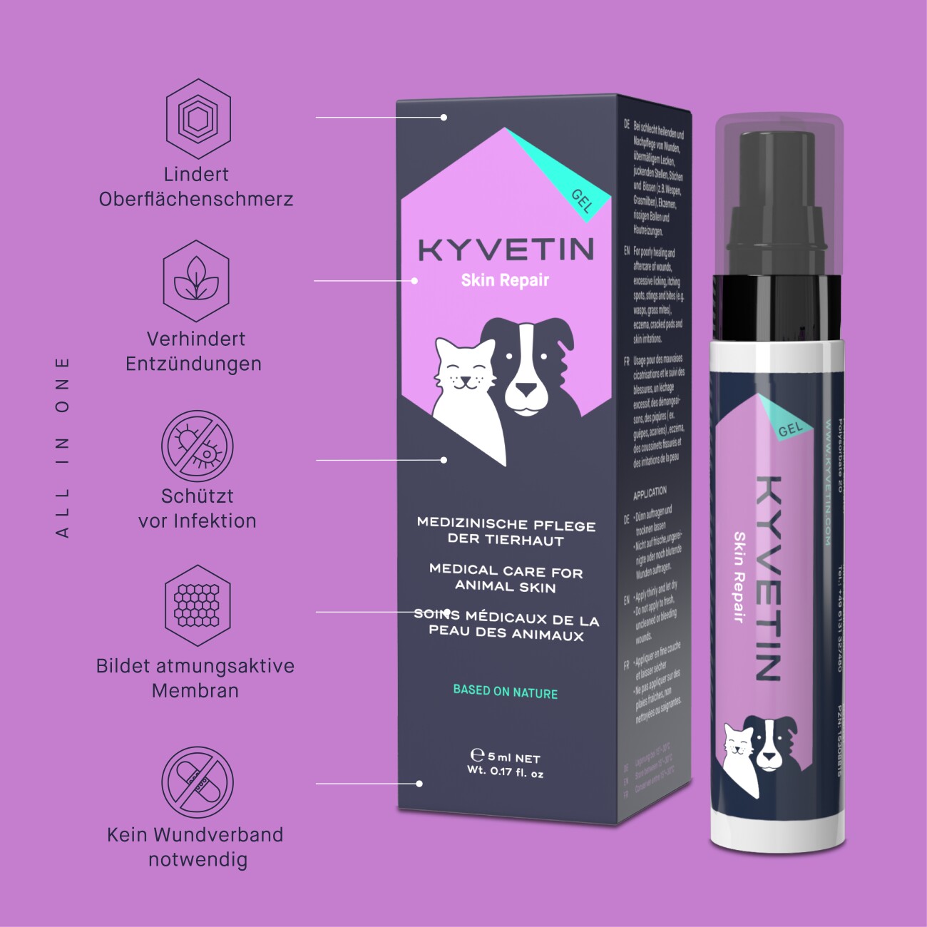KYVETIN Gel Skin Repair für Hunde und Katzen