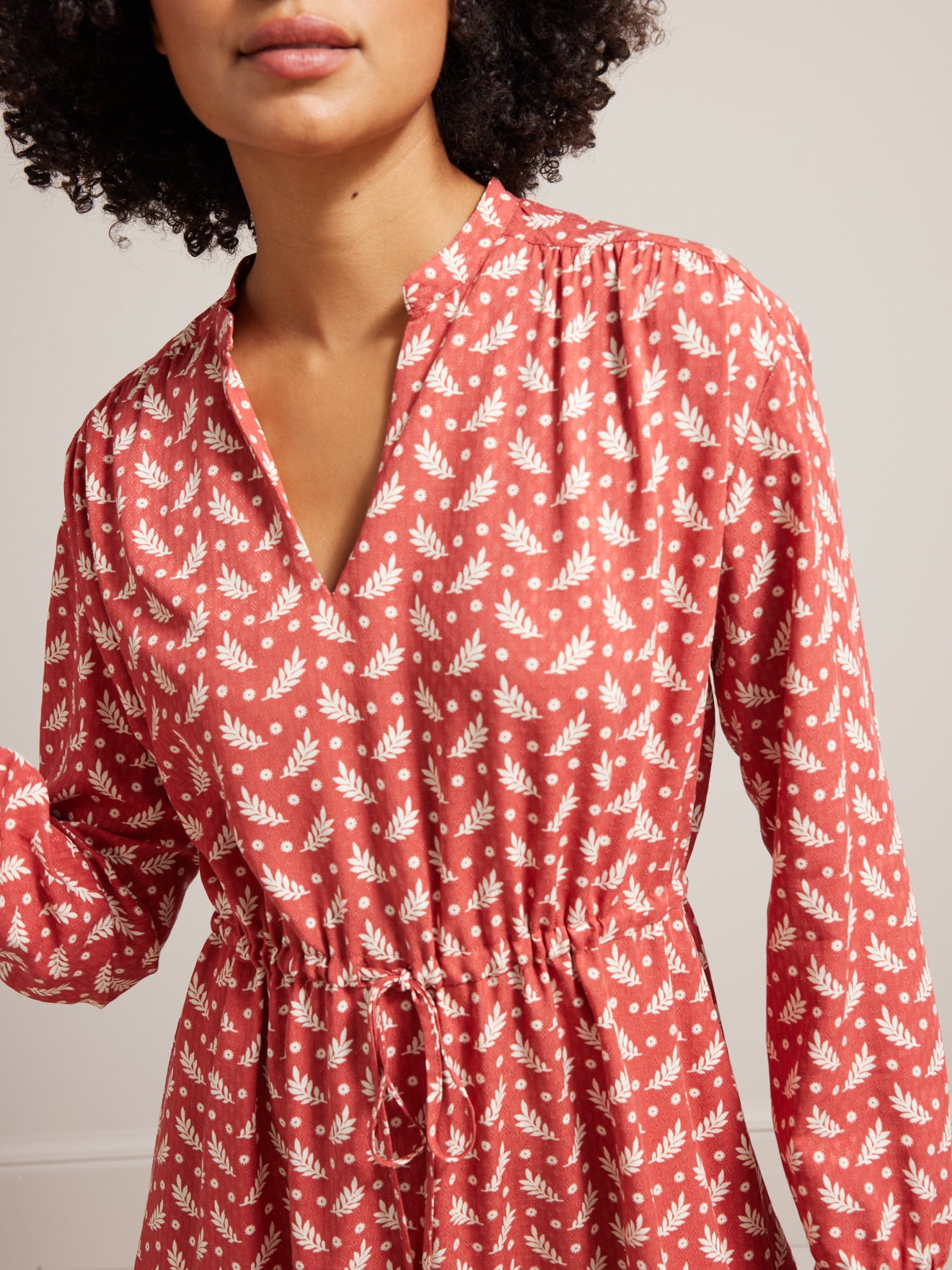 Robe mi-longue femme viscose dobby imprimé Rebecca