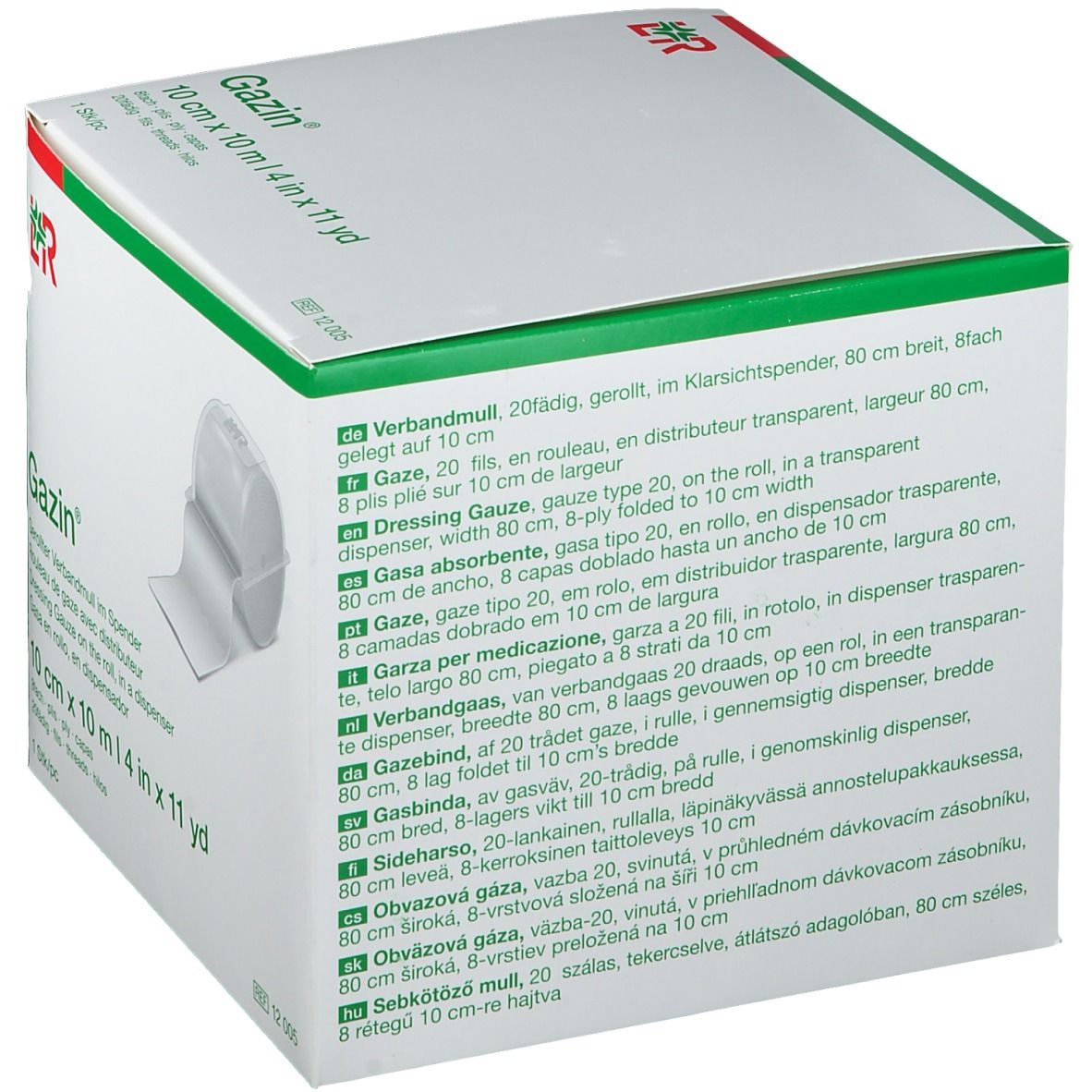 Gazin® Verbandmull 10 cm x 10 m 8 lagig