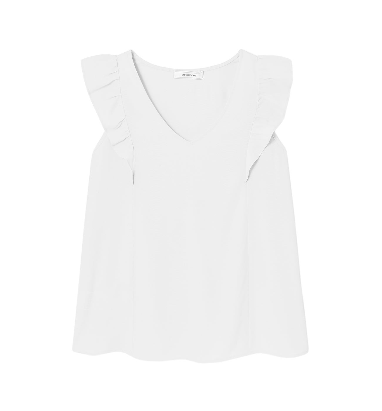 Top à volants Femme - Ecru