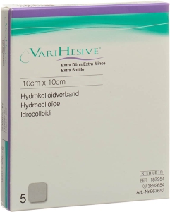 VARIHESIVE Verband 10x10cm extra dünn, 5 Stück