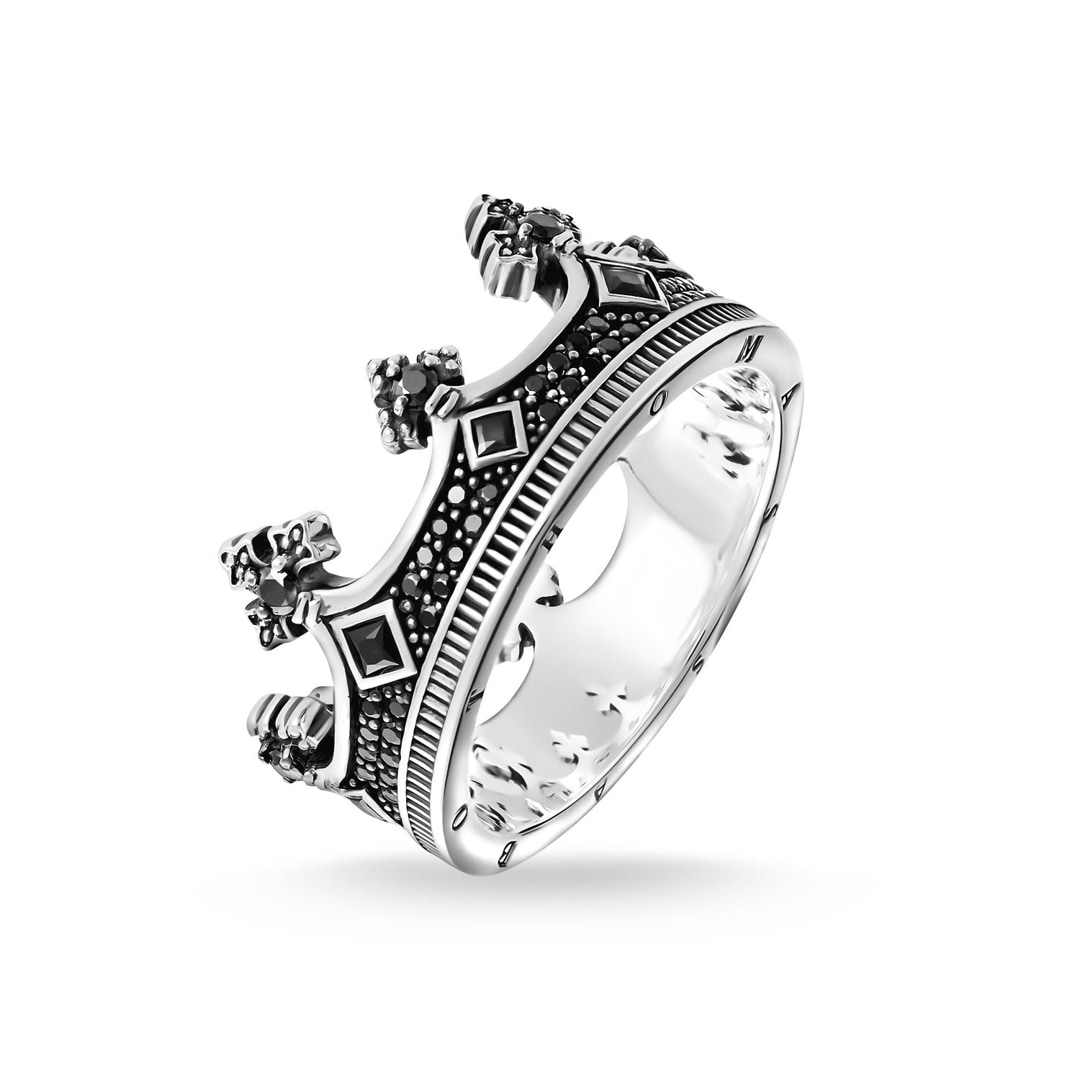 Thomas Sabo Sterling Silver Rebel at Heart Ring Krone