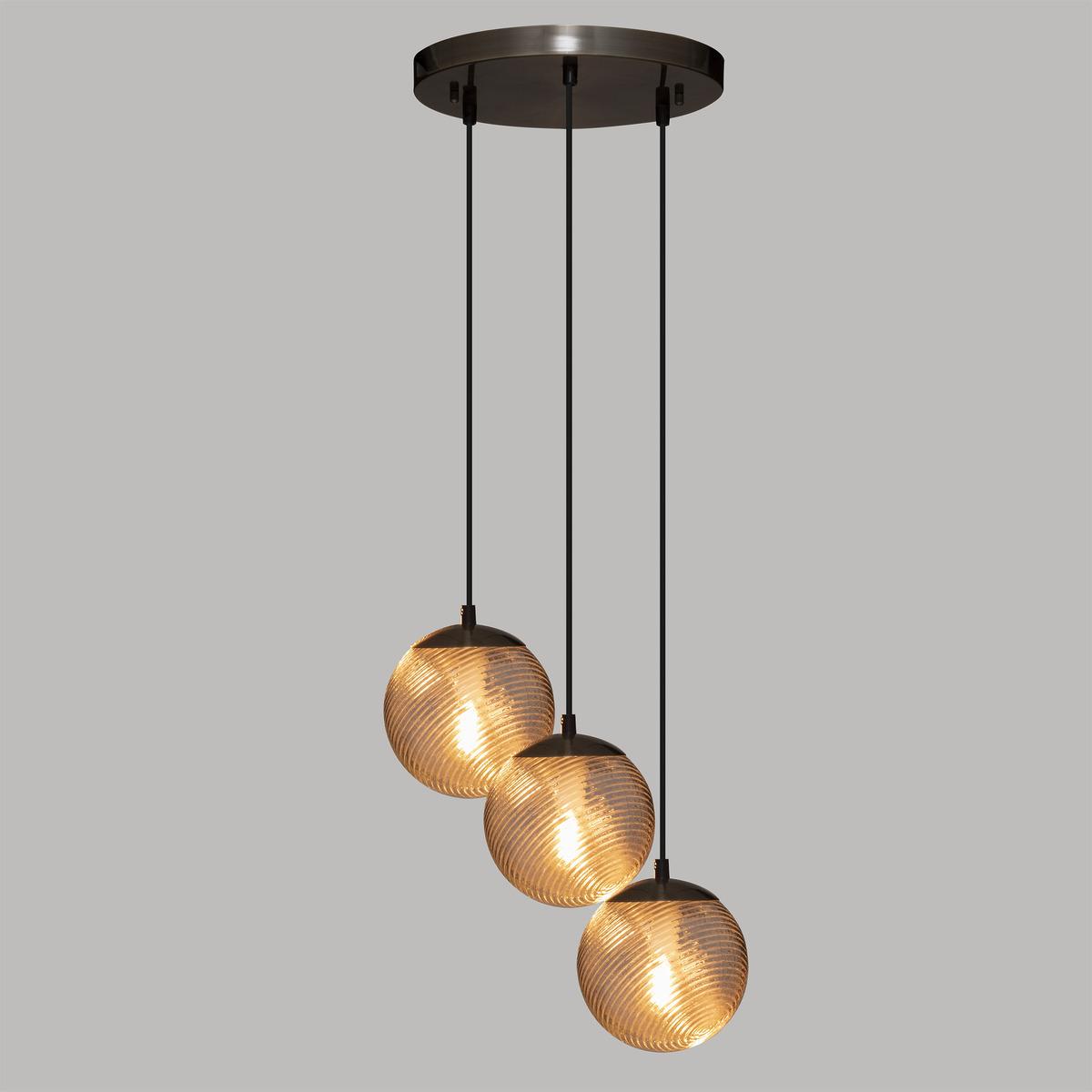 SUSPENSION X3 VERRE NIGHT DORE D.15CM