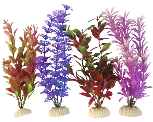 Kunststof waterplanten, standaard maat, 26 cm, 4 stuks