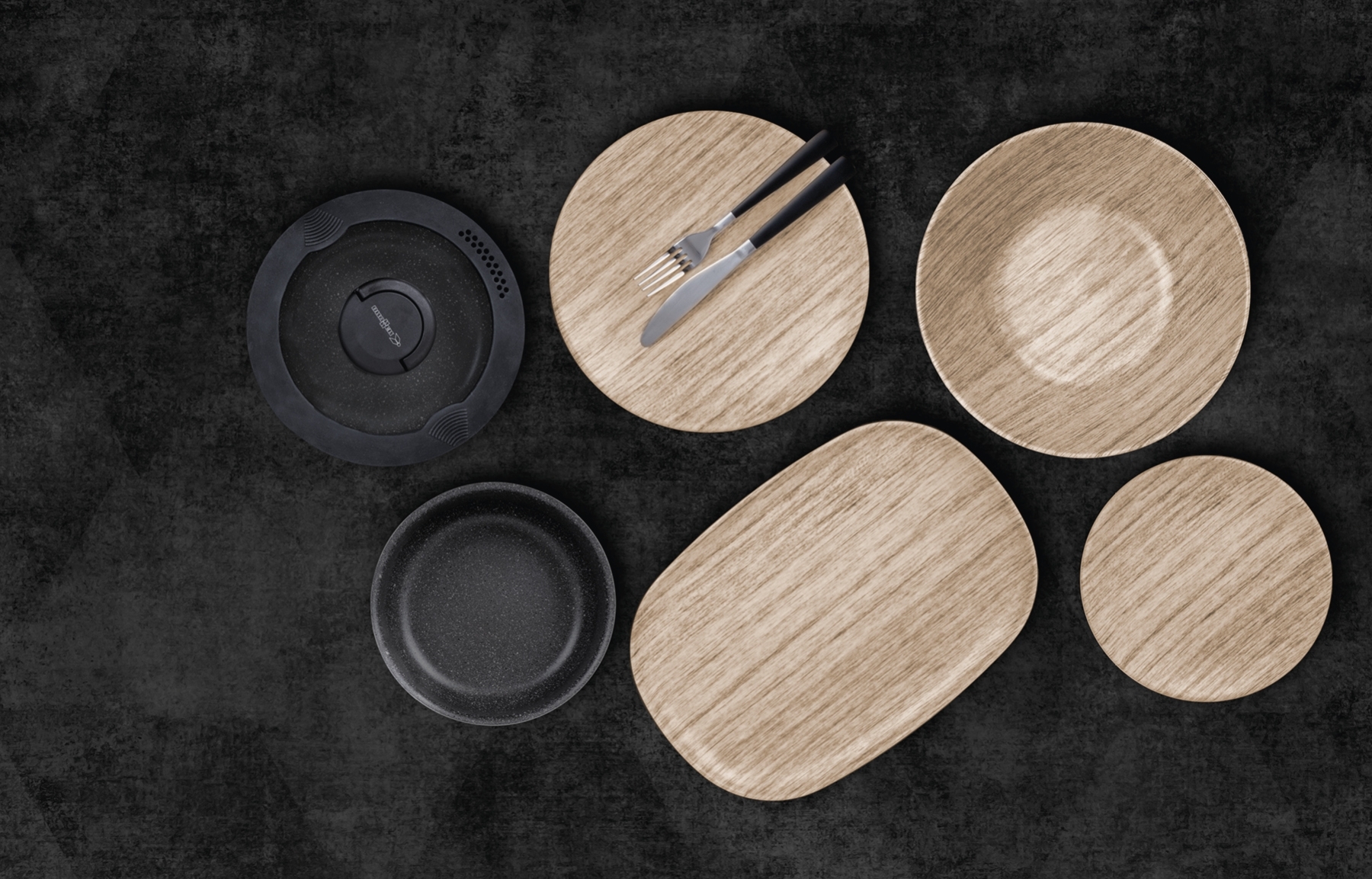 Brunner Midday Geschirr-Set 12-tlg. sequoia für 4 Personen