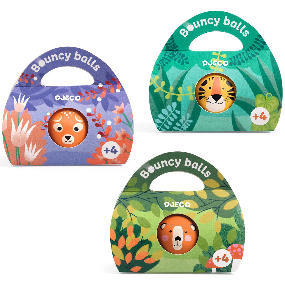 Djeco stuiterbal wilde dieren - assorti