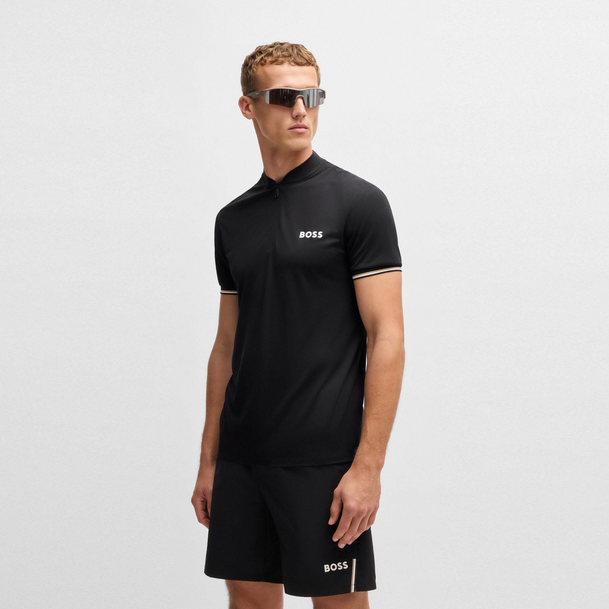 BOSS Pariq TOC Ripstop Polo Hommes - Noir
